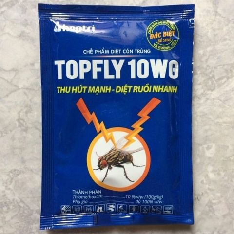 DIỆT RUỒI SINH HỌC HOPTRI TOPFLY10WG 20gam- Thế Hệ Mới, Hạ Gục Ruồi Ngay Khi Tiếp Xúc, Ăn Phải,Đường Sữa Trong Thuốc Sẵn