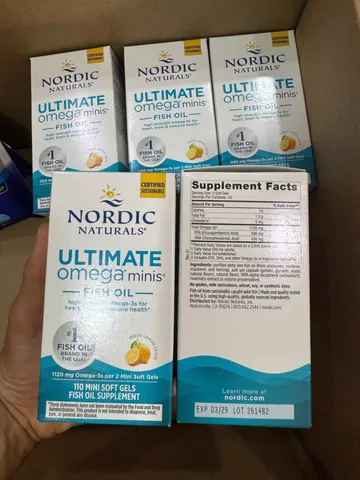 vien Dầu cá Nordic Naturals Ultimate Omega Minis.1120mg.FISH. OIL.110 VIEN.TOT CHO SUC KHOE
