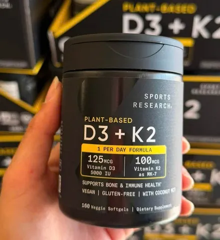 Viên bổ Sung D3K2 Sports Research 160 viên của Mỹ