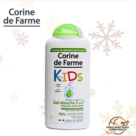 Gel tắm và gội cho bé hương lê (Pháp) - Corine de Farme Shower Gel 2 in 1 Pear 300ml