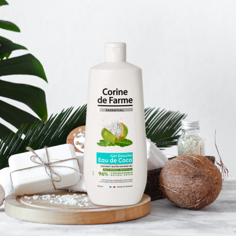 Gel tắm chứa nước dừa - Corine de Farme Essential Coconut Water Shower Gel 750ml