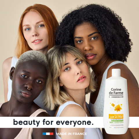 Gel tắm chứa sữa và mật ong - Corine de Farme Essential Milk And Honey Shower Gel 750ml
