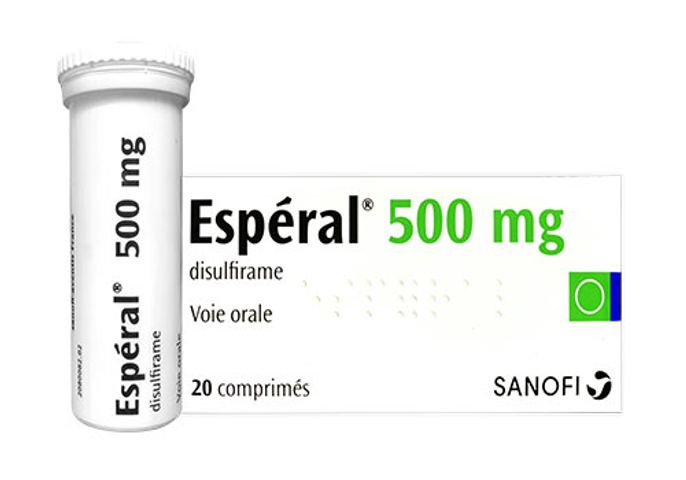 Viên uống cai rượu bia Esperal 500mg Pháp giảm nghiện rượu giúp giảm tác hại của rượu và bỏ rượu dần dần giảm nhu cầu uống rượu Hộp 20 viên