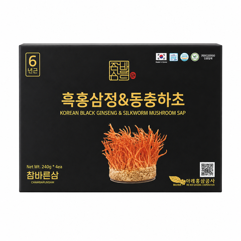 Cao Hắc Sâm Đông Trùng Hạ Thảo Hàn Quốc 4 Lọ 240g - Tăng Cường Sức Khỏe, Quà Tặng Sang Trọng Dịp Tết
