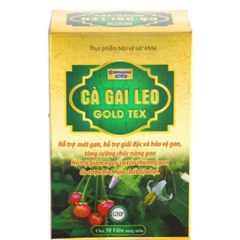Bổ gan Cà Gai Leo Gold Tex hỗ trợ giải độc gan, hạ men gan, làm mát gan - Chai 50 viên 778954