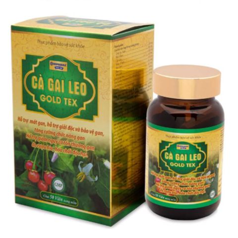 Bổ gan Cà Gai Leo Gold Tex hỗ trợ giải độc gan, hạ men gan, làm mát gan - Chai 50 viên 778954