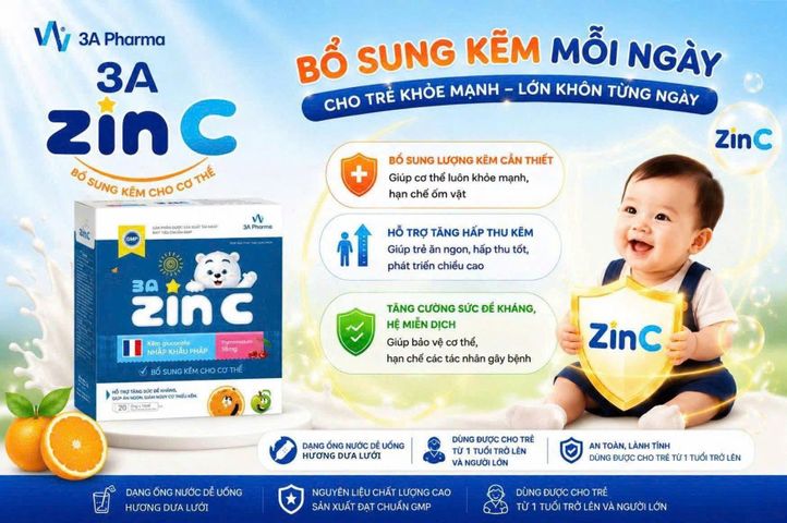 Bổ sung kẽm 3A Zin C