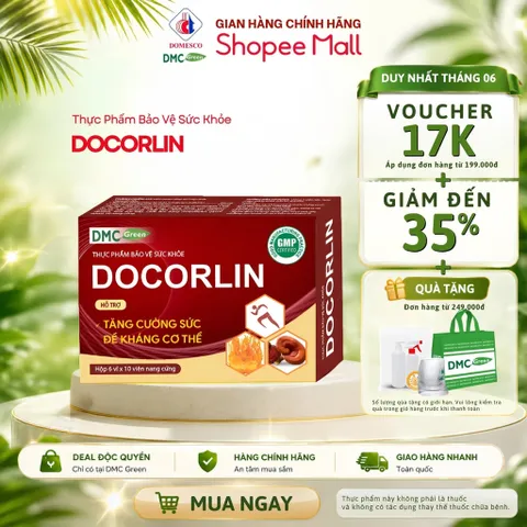 TPBVSK Viên uống Tăng cường sức đề kháng cho cơ thể Docorlin DMC Green 60 viên