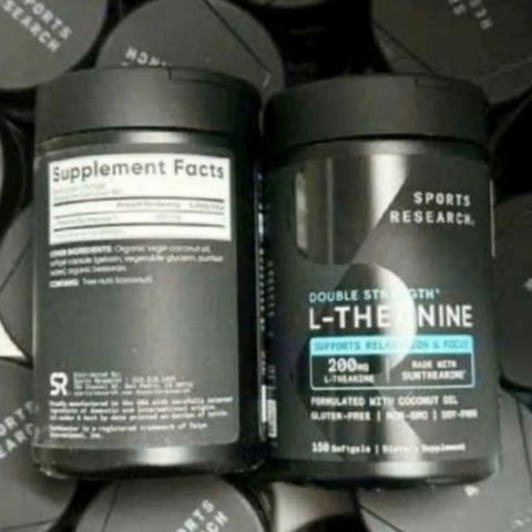 Viên uống Sports Research Double Strength L-Theanine 200 mg 150 viên - Thư giãn tinh thần - Giảm tải căng thẳng & Tăng cường trí nhớ - S/P Chuẩn Mỹ