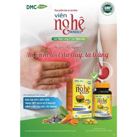 TPBVSK Viên Nghệ Domesco Hỗ Trợ Triệuu Chứngg Dạ Dày - Tá Tràng 180 viên/hộp