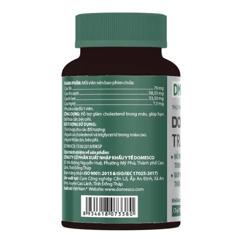 TPBVSK Viên Uống Dogarlic Trà Xanh Plus Domesco 100 Viên/hộp