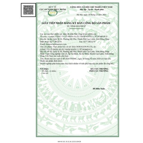 TPBVSK Doragon Plus Domesco Hỗ Trợ Giải Độc Gan, Giúp Tăng Cường Chức Năng Gan Hộp 30 Viên