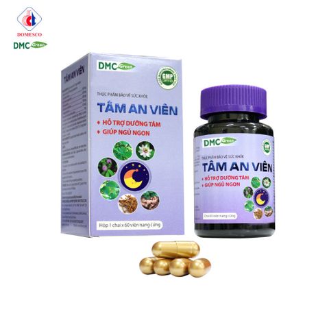 TPBVSK Viên Uống Tâm An Viên Domesco Hỗ Trợ Dưỡng Tâm Ngủ Ngon 60 viên/hộp