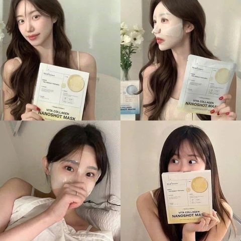 [Lẻ 1 Miếng] MediAnswer Mặt Nạ Vita Collagen 37g - Chăm Sóc Da Tươi Trẻ, Giảm Nếp Nhăn, Dưỡng Ẩm, Thích Hợp Mọi Loại Da