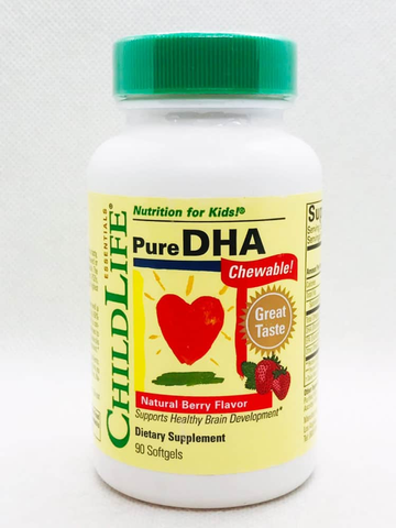 Viên uống bổ sung DHA cho trẻ từ 6 tháng đến 12 tuổi ChildLife Pure DHA 90 softgels