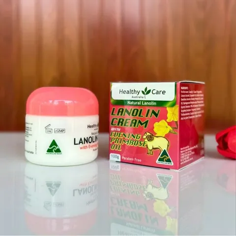 Kem dưỡng ẩm nhau thai cừu Healthy Care Natural Lanolin Cream With Evening Primrose Oil 100g - myphamchinhhang.