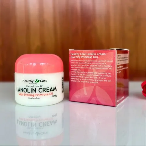 Kem dưỡng ẩm nhau thai cừu Healthy Care Natural Lanolin Cream With Evening Primrose Oil 100g - myphamchinhhang.