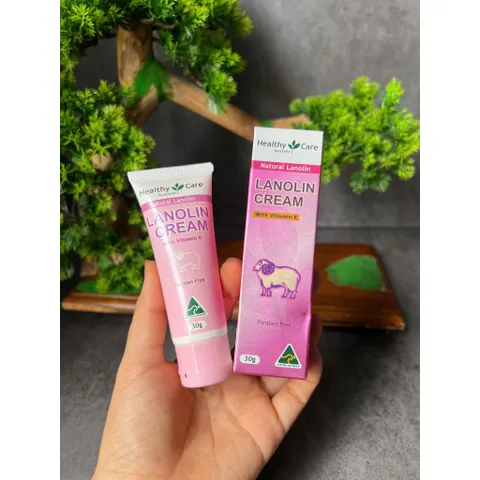 Kem dưỡng ẩm Healthy Care Lanolin Cream với Vitamin E 30g
