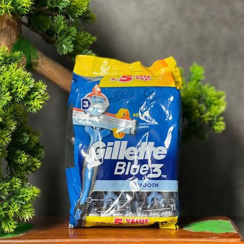 Túi 20 cây dao cạo râu Gillette Blue3 Smooth hàng Úc