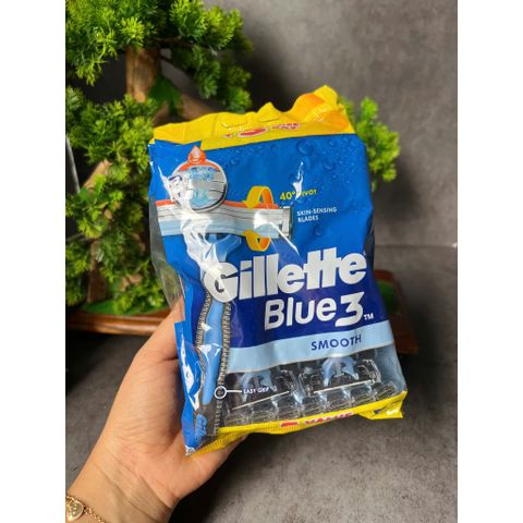 Túi 20 cây dao cạo râu Gillette Blue3 Smooth hàng Úc