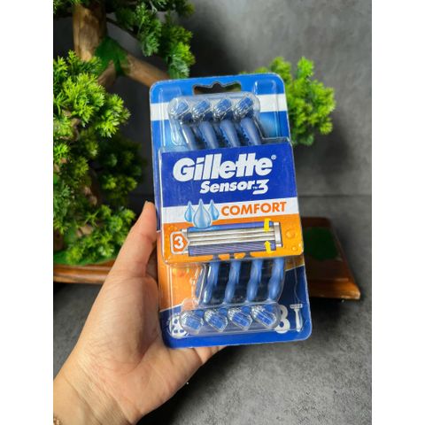 Thanh lí vỏ hộp bị cũ Set 8 cây Dao cạo râu Gillette sensor 3 Comfort