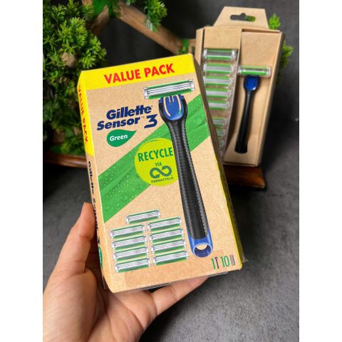 Set dao cạo râu Gillette sensor 3 hàng Úc - Set gồm 1 cán + 11 lưỡi dao