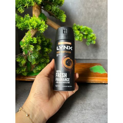 Xịt khử mùi toàn thân Lynx Dark Temptation với dung tích 150ml.