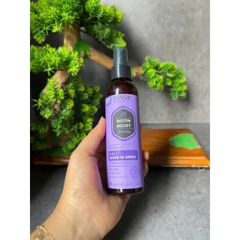 Mẫu mới xịt dưỡng tóc Hask Biotin Boost 5-in-1 Leave-in Spray dung tích 175ml.
