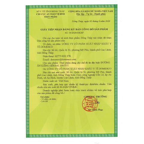 Đường Ăn Kiêng Ít Năng Lượng Herbal Sweet Domesco 50 gói