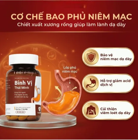 Viên uống giảm acid dịch vị Bình Vị Thái Minh (80 viên)