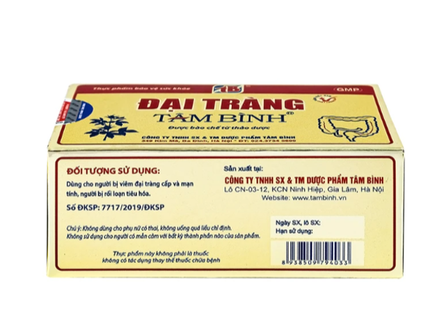 Viên giảm viêm đại tràng cấp và mãn tính Đại Tràng Tâm Bình (5 vỉ x 12 viên)