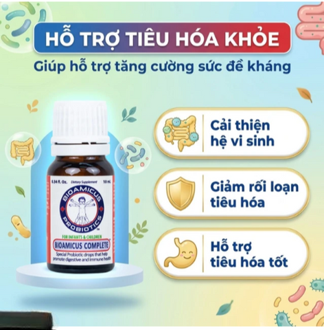 Dung dịch uống giúp bổ sung 10 chủng lợi khuẩn Bioamicus Complete (10ml)