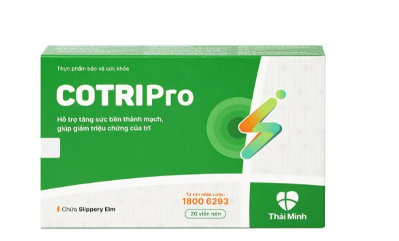 Viên uống bền thành mạch giảm trĩ Cotripro Thái Minh (2 vỉ x 10 viên)