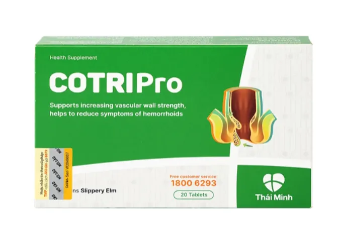 Viên uống bền thành mạch giảm trĩ Cotripro Thái Minh (2 vỉ x 10 viên)