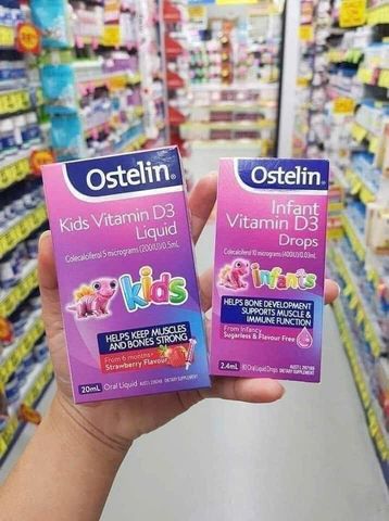 Vitamin D3 nhỏ giọt dành cho trẻ sơ sinh - 6 tuổi Ostelin Infant Vitamin D3 Drops 2,4 mL - Tăng cường sức đề kháng & Nâng cao hiệu suất gắn Calci vào xương