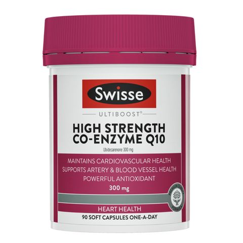 Viên uống Swisse Ultiboost High Strength Co-Enzyme Q10 300 mg - 90 viên - Tăng cường năng lượng tế bào - Giảm mệt mỏi & Bảo dưỡng sức khỏe Tim mạch - S/P Chuẩn Úc