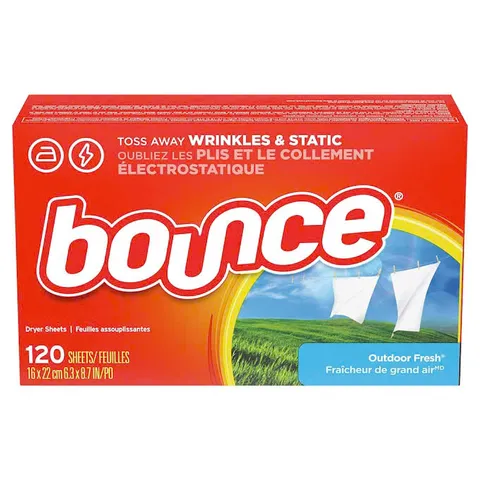 Giấy thơm quần áo Bounce Outdoor Fresh Dryer Sheets 120 tờ.