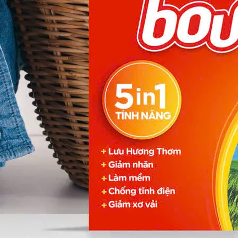 Giấy thơm quần áo Bounce Outdoor Fresh Dryer Sheets 120 tờ.