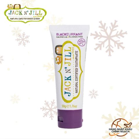 Kem đánh răng trẻ em (nuốt được, vị nho đen) - Jack N' Jill Natural Toothpaste Blackcurrant 50g