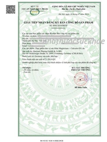 Viên uống Doppelherz Magnesium + Calcium + D3 30 viên - Bổ sung Vitamin D3, Canxi, Magie hỗ trợ xương khớp chắc khỏe