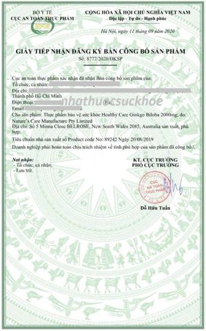 [Nhập khẩu] Viên uống Ginkgo Biloba Healthy Care 2000mg Úc - Hỗ trợ tuần hoàn não, cải thiện trí nhớ và khả năng tập trung, bảo vệ sức khỏe toàn diện