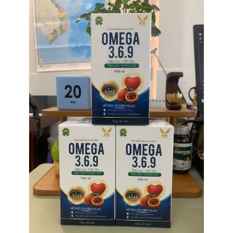 Viên Uống Omega 369 Diệp Lục Cần Tây Tinh Dầu Thông Đỏ – Hỗ Trợ Thị Lực, Tăng Cường Sức Khỏe