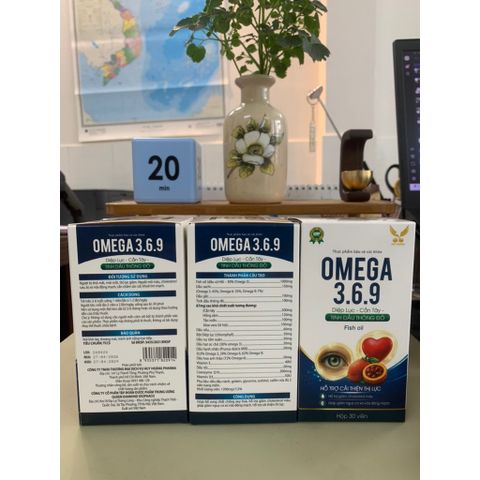 Viên Uống Omega 369 Diệp Lục Cần Tây Tinh Dầu Thông Đỏ – Hỗ Trợ Thị Lực, Tăng Cường Sức Khỏe