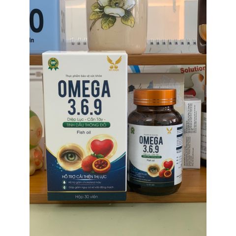 Viên Uống Omega 369 Diệp Lục Cần Tây Tinh Dầu Thông Đỏ – Hỗ Trợ Thị Lực, Tăng Cường Sức Khỏe