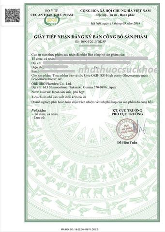 (Hàng Chính Hãng- Đủ VAT ) Viên Uống Glucosamine Orihiro 1500mg Nhật Bản - Hỗ Trợ Xương Khớp Người Trưởng Thành