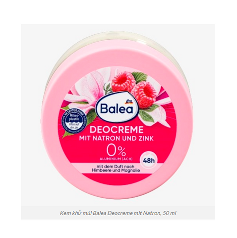 Kem khử mùi hôi nách Balea ngăn ngừa mồ hôi 24h - 50ml - Đức 