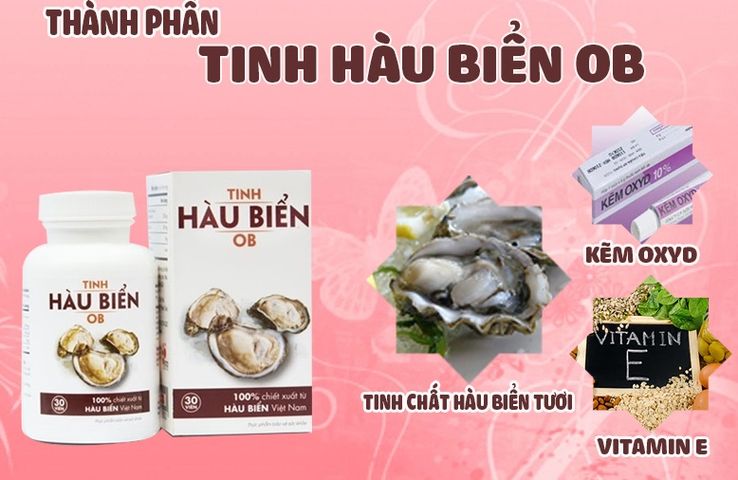 Viên uống Tinh hàu biển OB - Chiết xuất từ Hàu Tươi Việt Nam hỗ trợ bổ sung Kẽm và Dưỡng chất cho Nam giới, Tăng cường sức khỏe và sinh lực.