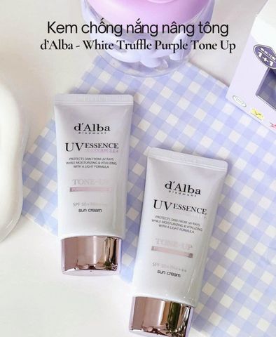 ☀️ Kem chống nắng d'Alba Waterfull Tone-Up tím 100ml nâng tông, giao nhanh tiết kiệm