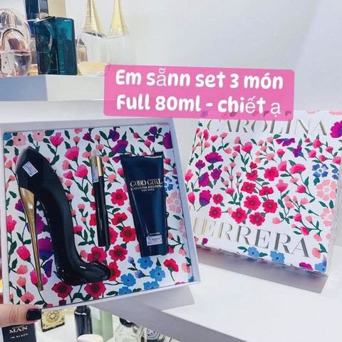 ✨ Set nước hoa Carolina Herrera Good Girl chính hãng, lưu hương lâu (80ml+10ml+dưỡng thể 100ml)