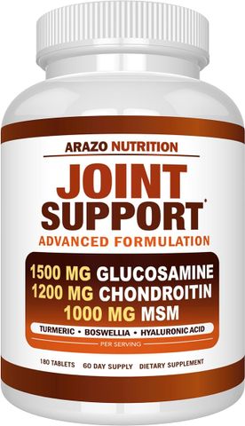Hàng Mỹ Chính Hãng - Arazo Nutrition Joint Support Advanced Formula 180 Viên | Glucosamine 1500mg, Chondroit, MSM Hỗ Trợ Xương Khớp